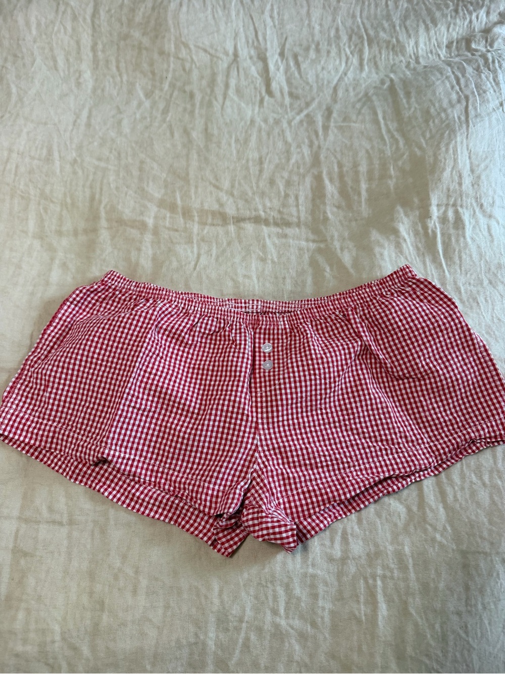Daily drills driscolls Red Gingham micro shorts - Picture 2 of 3